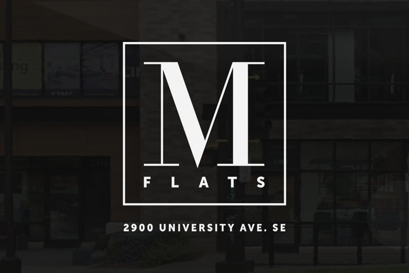 M Flats Condos logo design