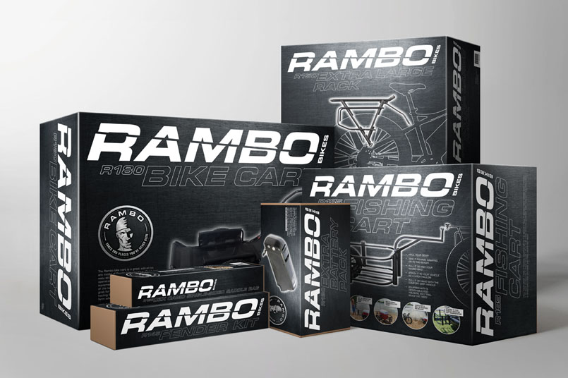 Rambo Bikes packaging design