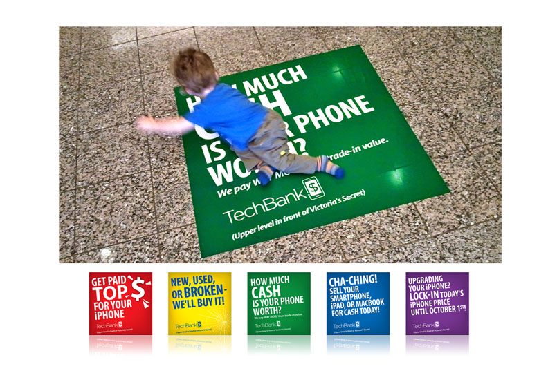 Techbank floor advertising campaign design